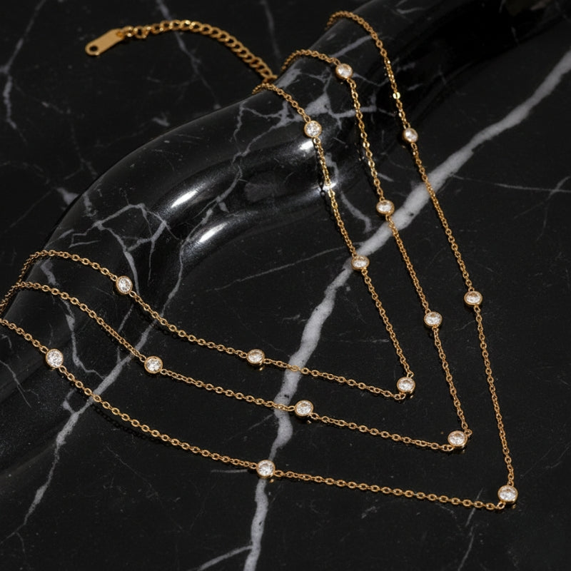 Collier 3 rangs fantaisie