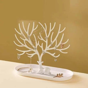 Arbre à bijoux blanc