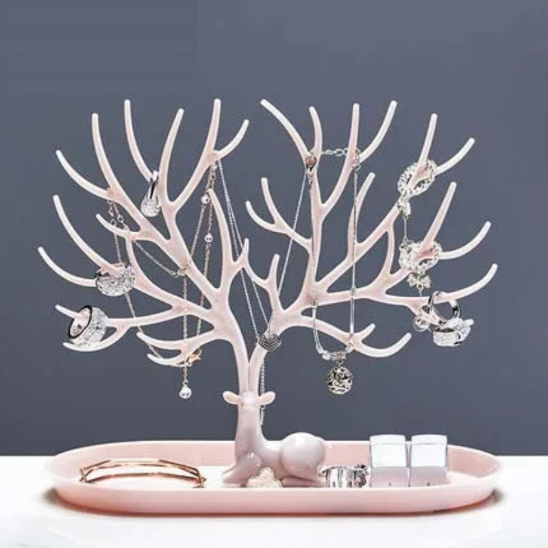 Arbre à bijoux – Support décoratif avec plateau 24,5 x 12,5 cm