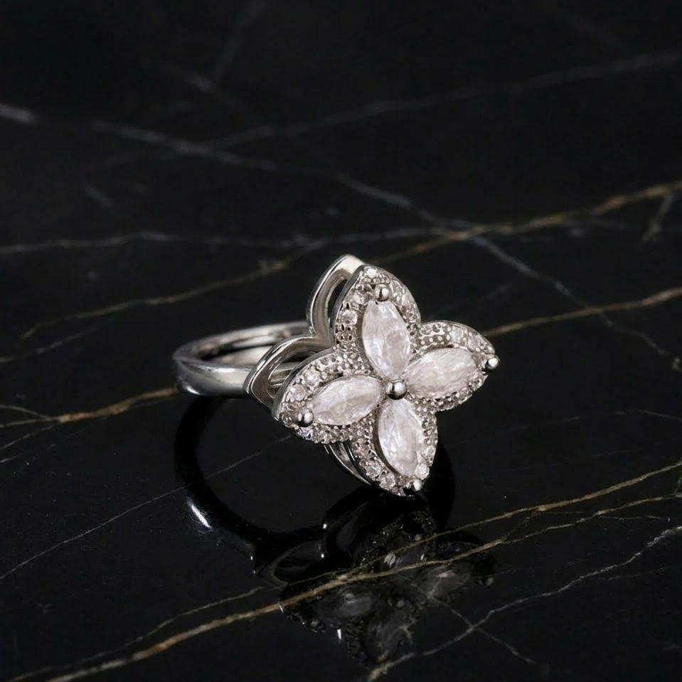 anti stress, bague fleur