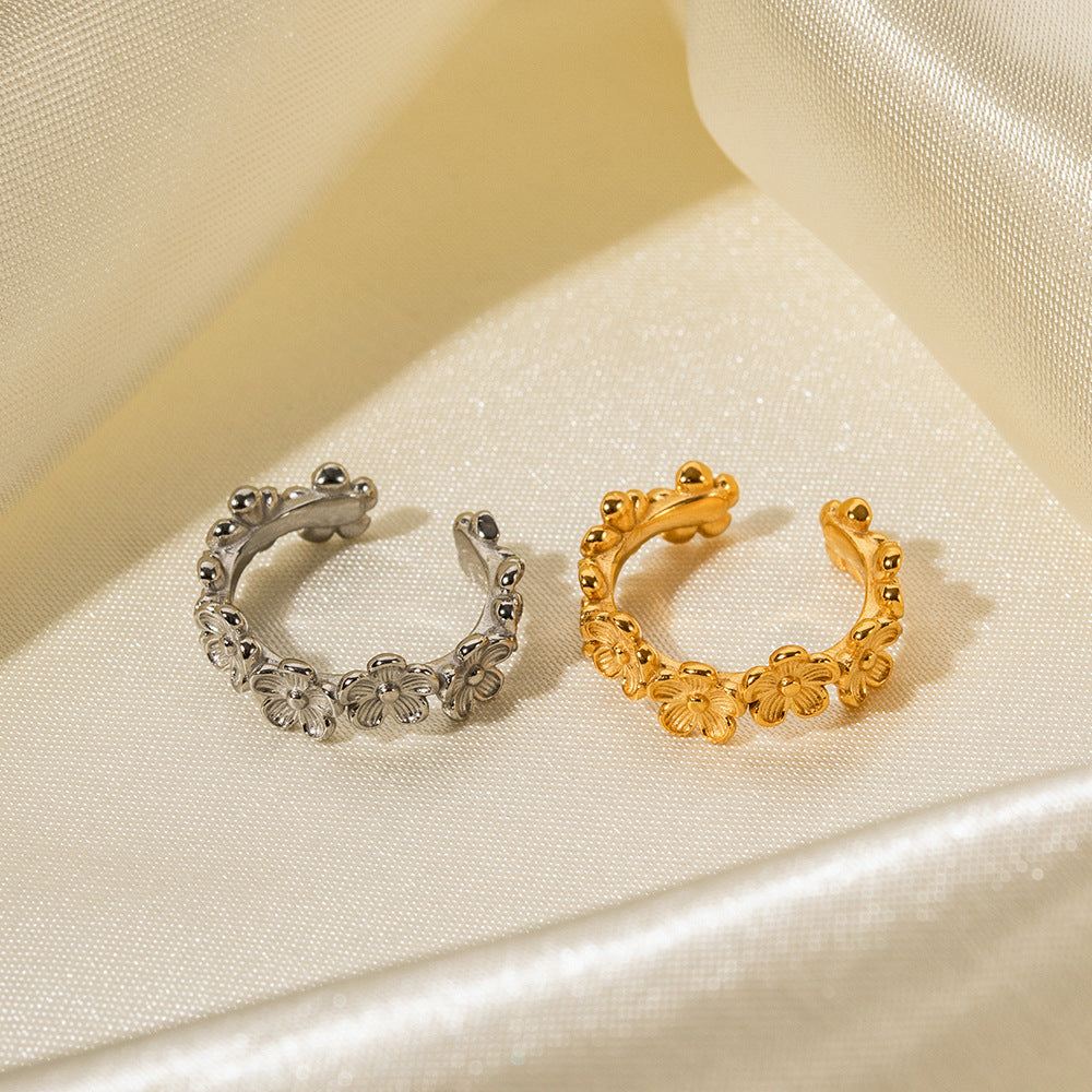 Bague couronne fleur