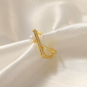 bague perle de tahiti moderne