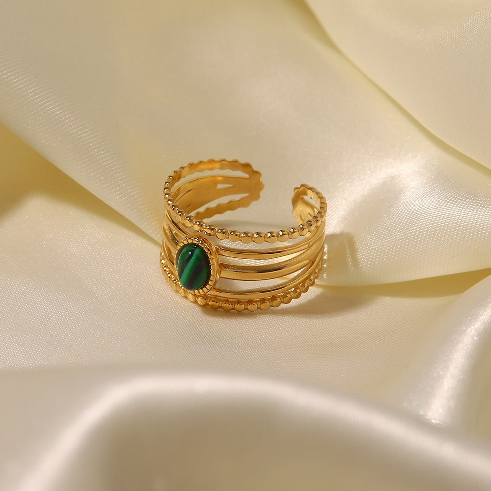 bague pierre vert émeraude