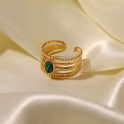 bague pierre vert émeraude