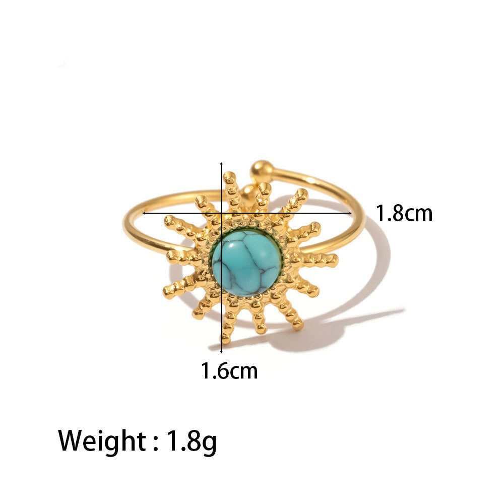 bague lune soleil swarovski