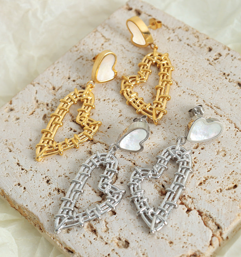 Boucle d'oreilles cœur fantaisie