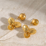boucle d'oreille fleur argent