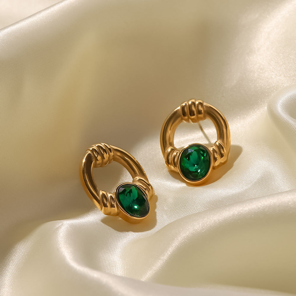 Boucle d'oreille puce cercle