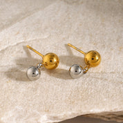 Boucle d'oreille puce perle