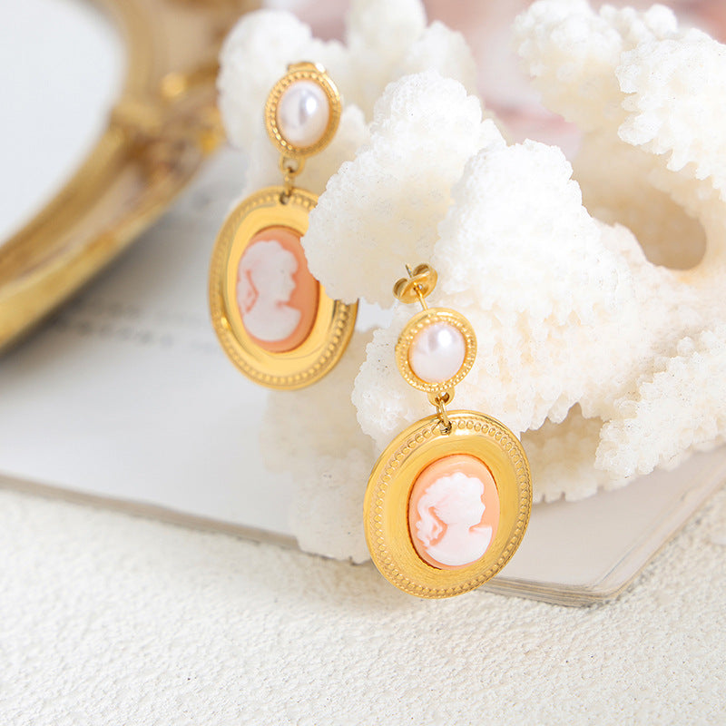 Boucles d'oreilles camées