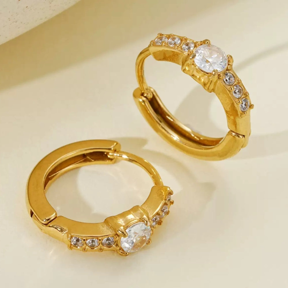 Boucles d'oreilles créoles diamant