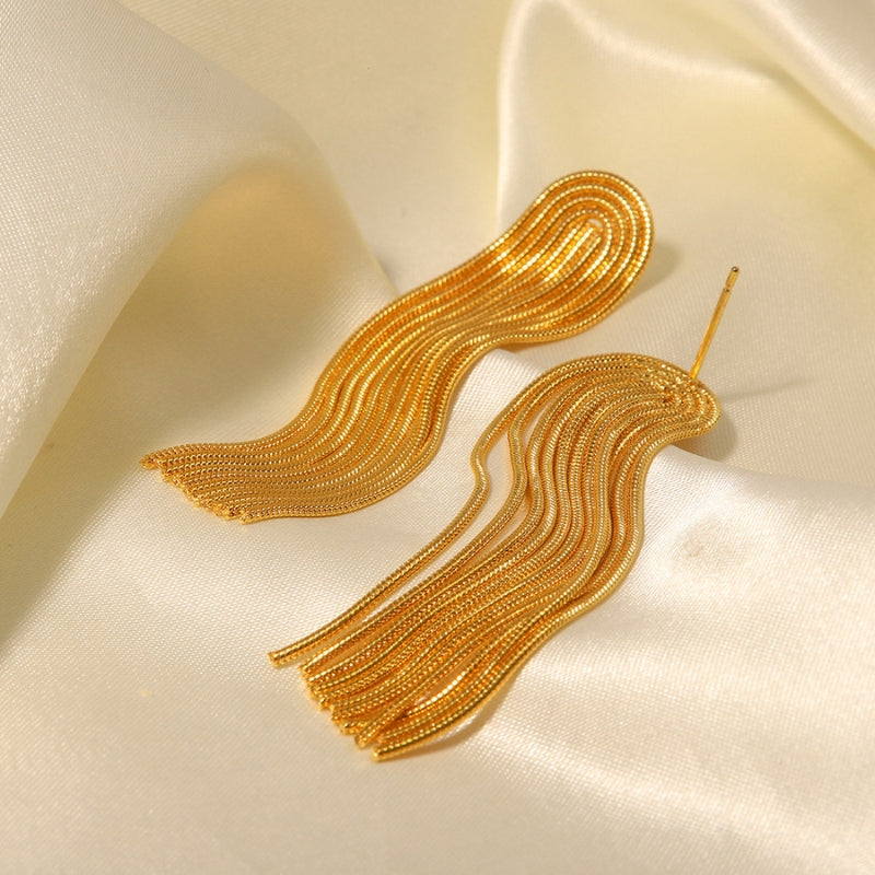 Boucles d'oreilles chaine pendantes