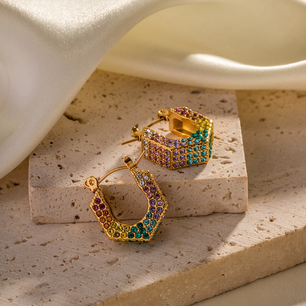 Boucles d'oreilles créoles fantaisie