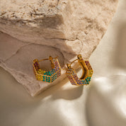 boucles oreilles creoles fantaisie, boucle d'oreille zag creole, boucle d'oreille agatha creole