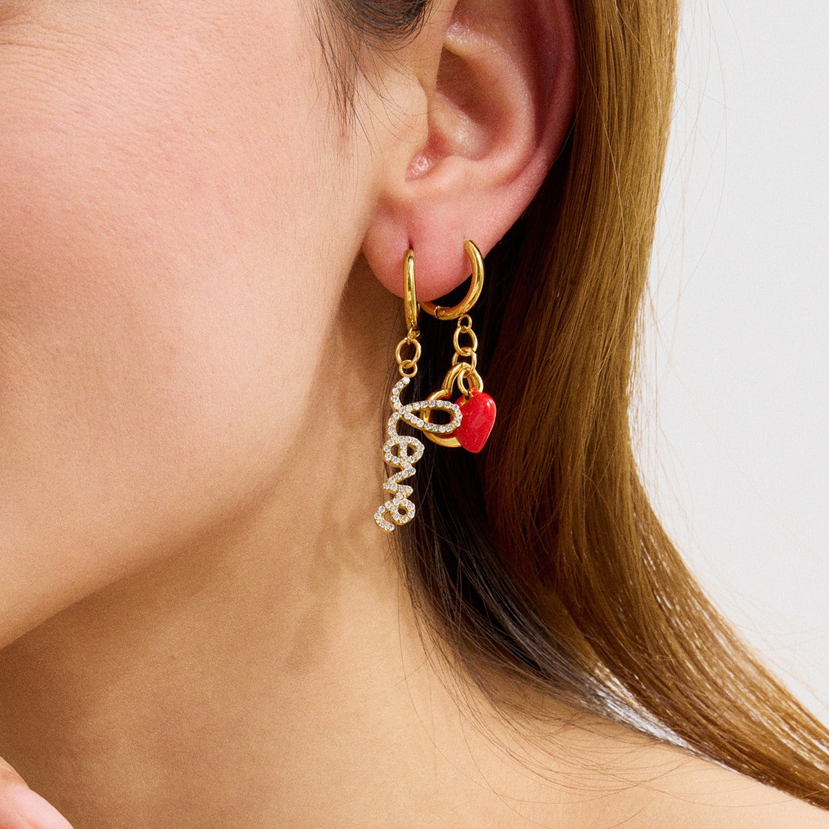 Boucles d’oreilles dépareillées – Design asymétrique original en acier inoxydable