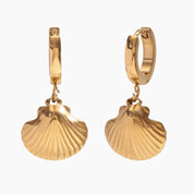 Boucles d’oreilles dorées collection marine en acier inoxydable
