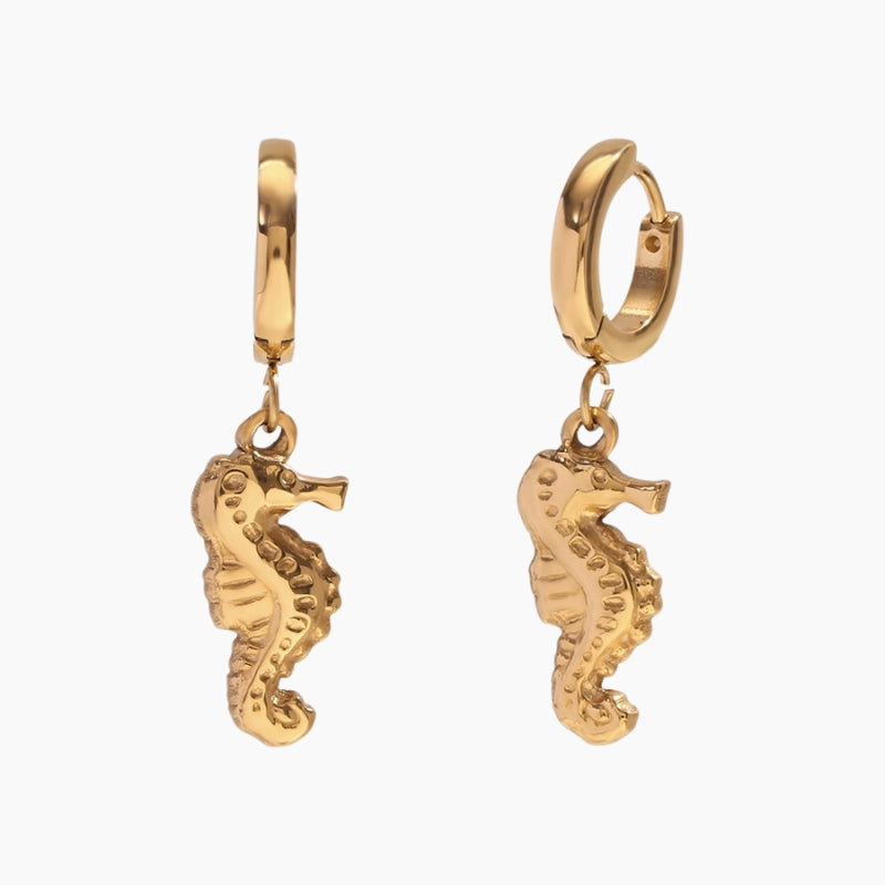 Boucles d’oreilles dorées collection marine