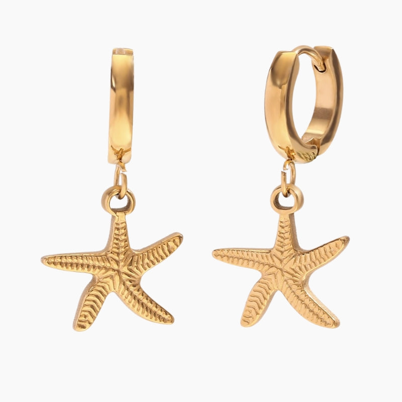 Boucles d’oreilles dorées collection marine
