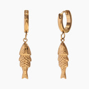 Boucles d’oreilles dorées collection marine