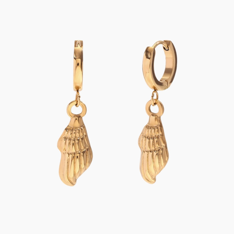 Boucles d’oreilles dorées collection marine
