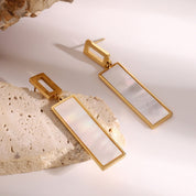Boucles d'oreilles nacre pendantes