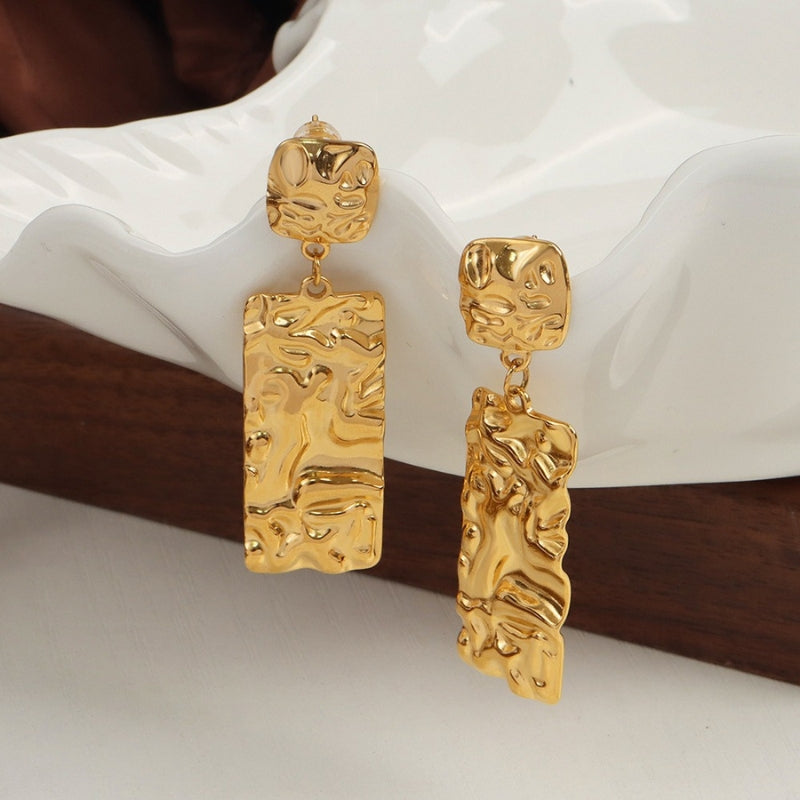 boucles oreilles pendantes plaqué or