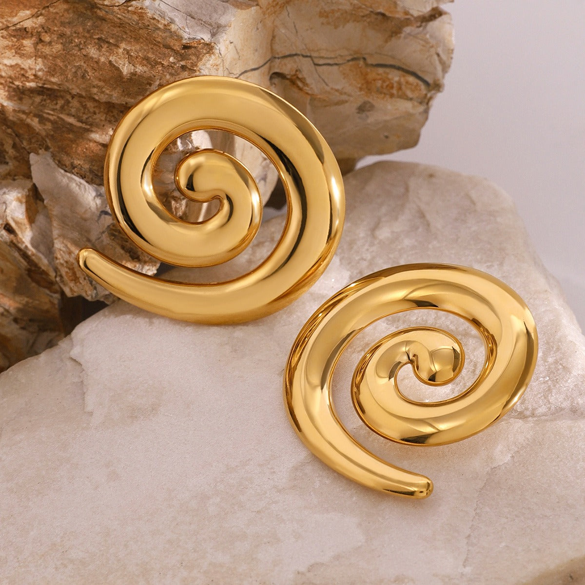 Boucles d'oreilles spirales