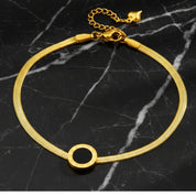 Bracelet 'Avalis' en acier inoxydable et or 18K