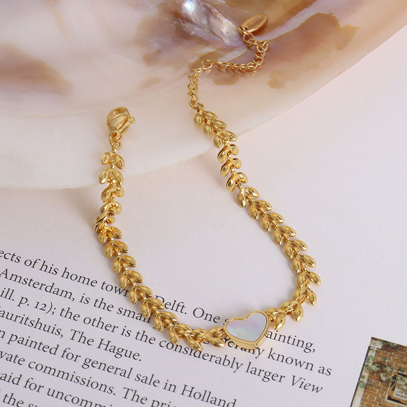 Bracelet chaine coeur
