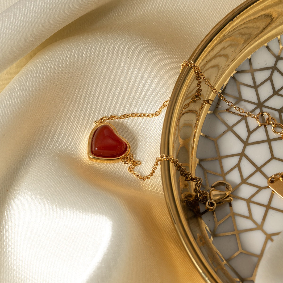 Bracelet coeur rouge