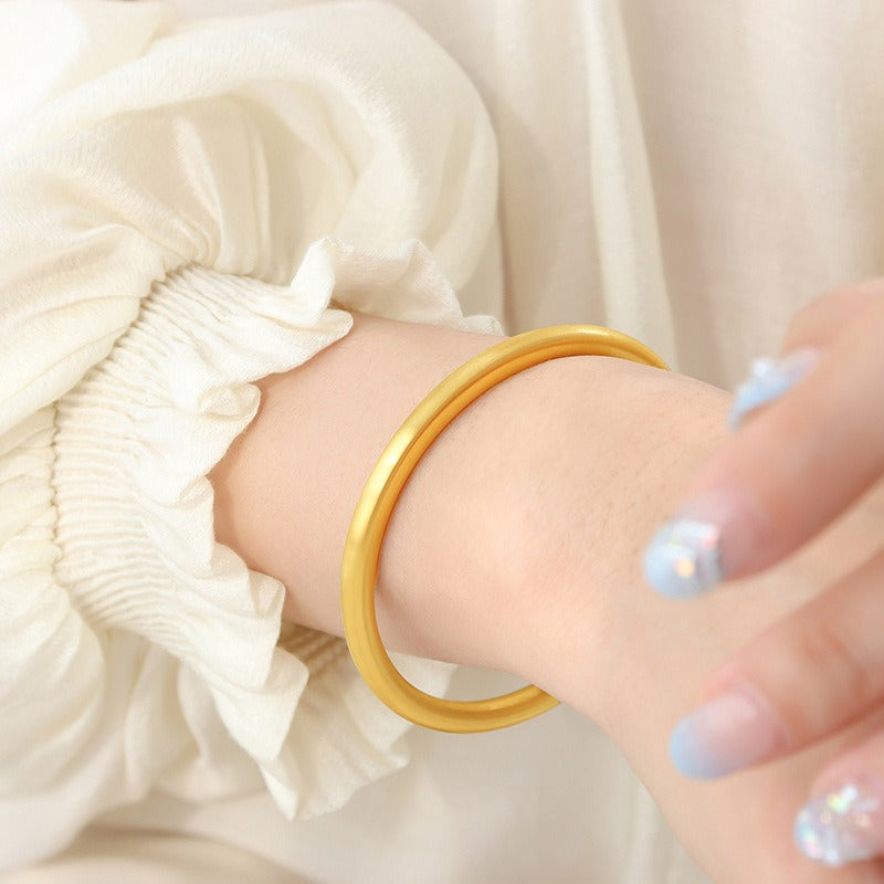 Bracelet jonc doré – Acier inoxydable et PVL 18K