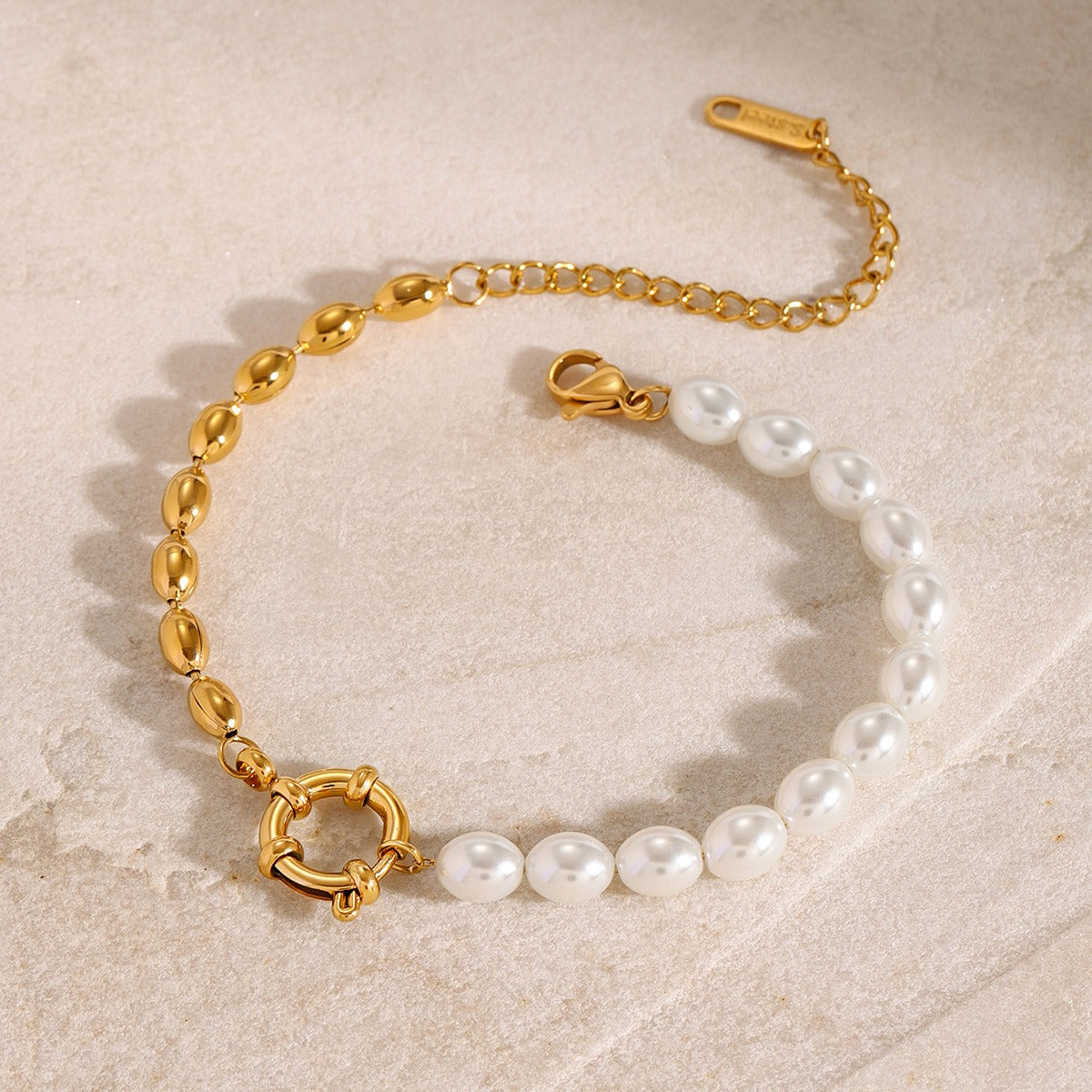 Bracelet perle blanche