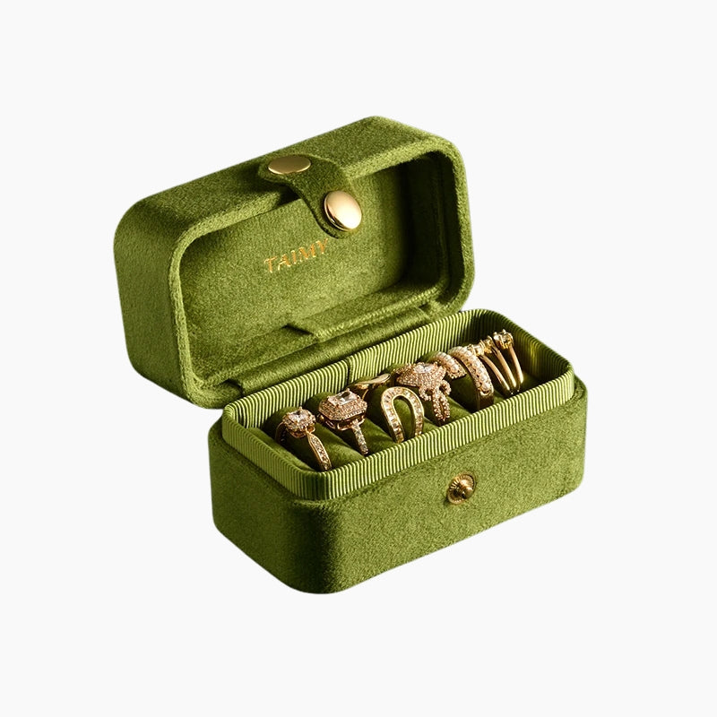 Coffret à bagues en velours – Compact, pratique et élégant