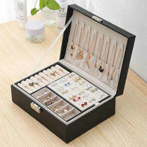 Coffret bijoux noir tout-en-un