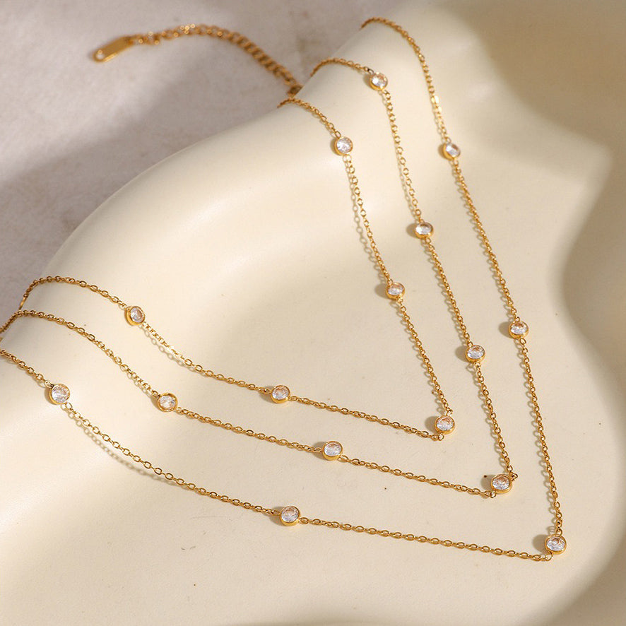 Collier 3 rangs fantaisie