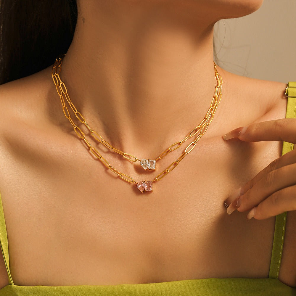 Collier brillant ras de cou