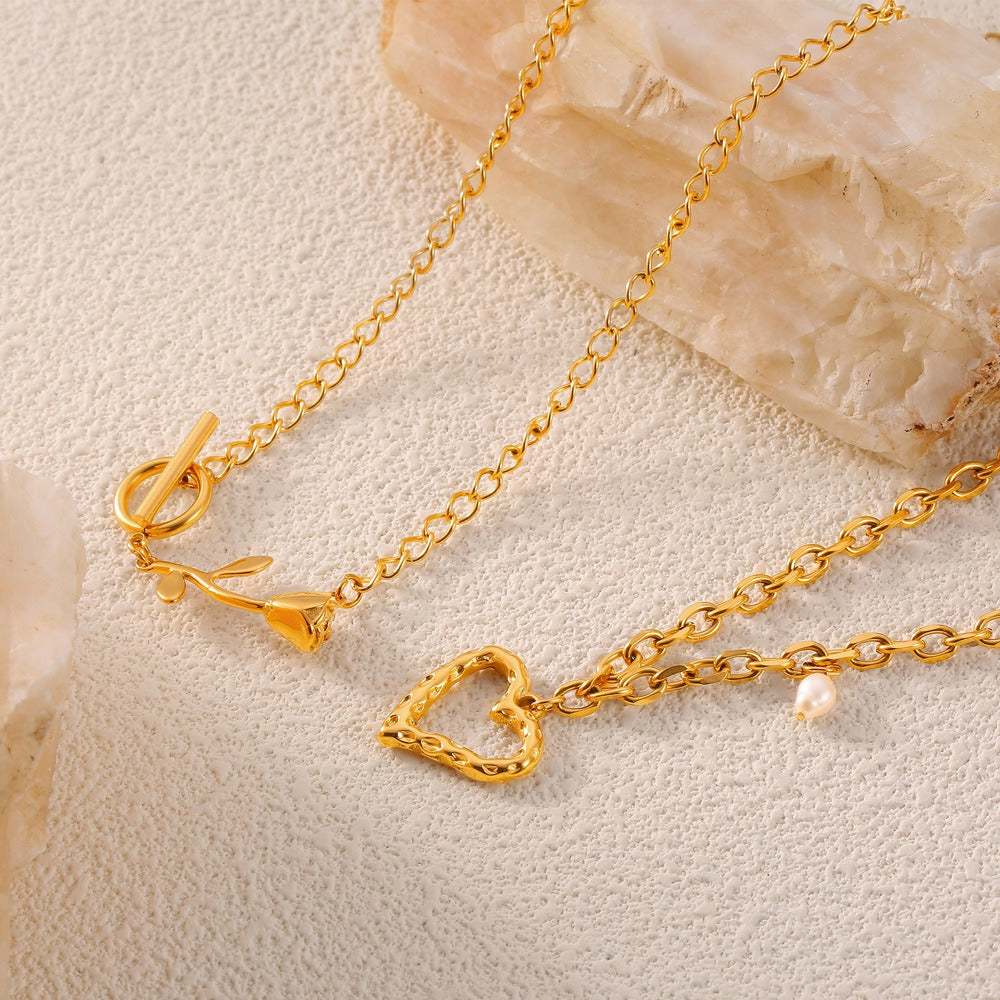 Collier coeur fin