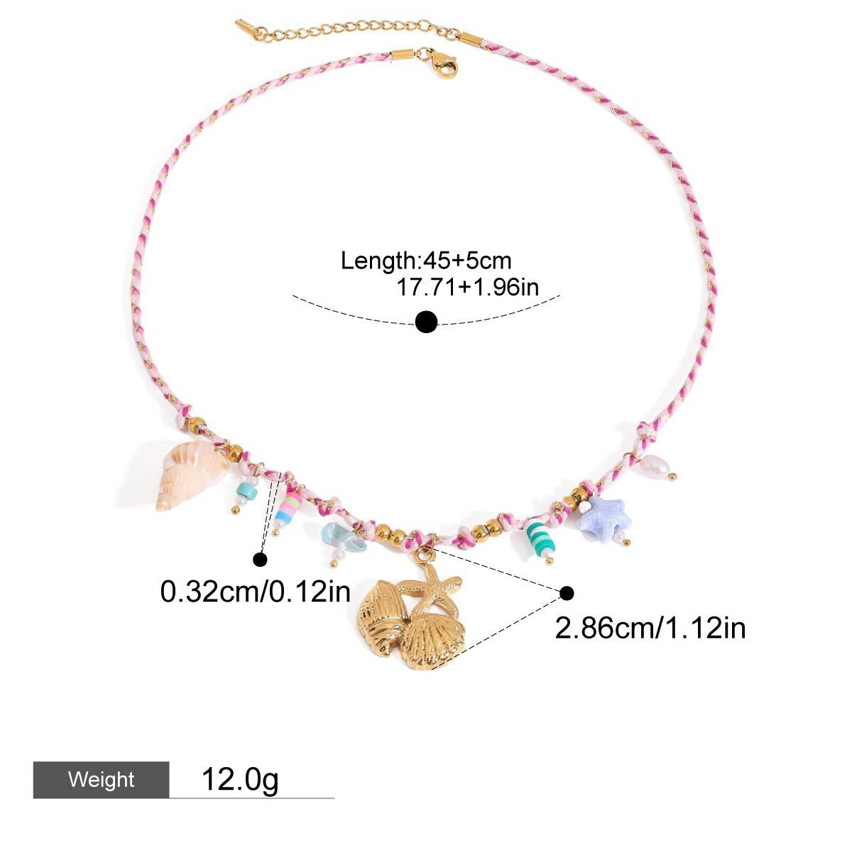 collier breloque coquillage