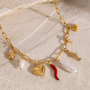 Collier fantaisie multicolore