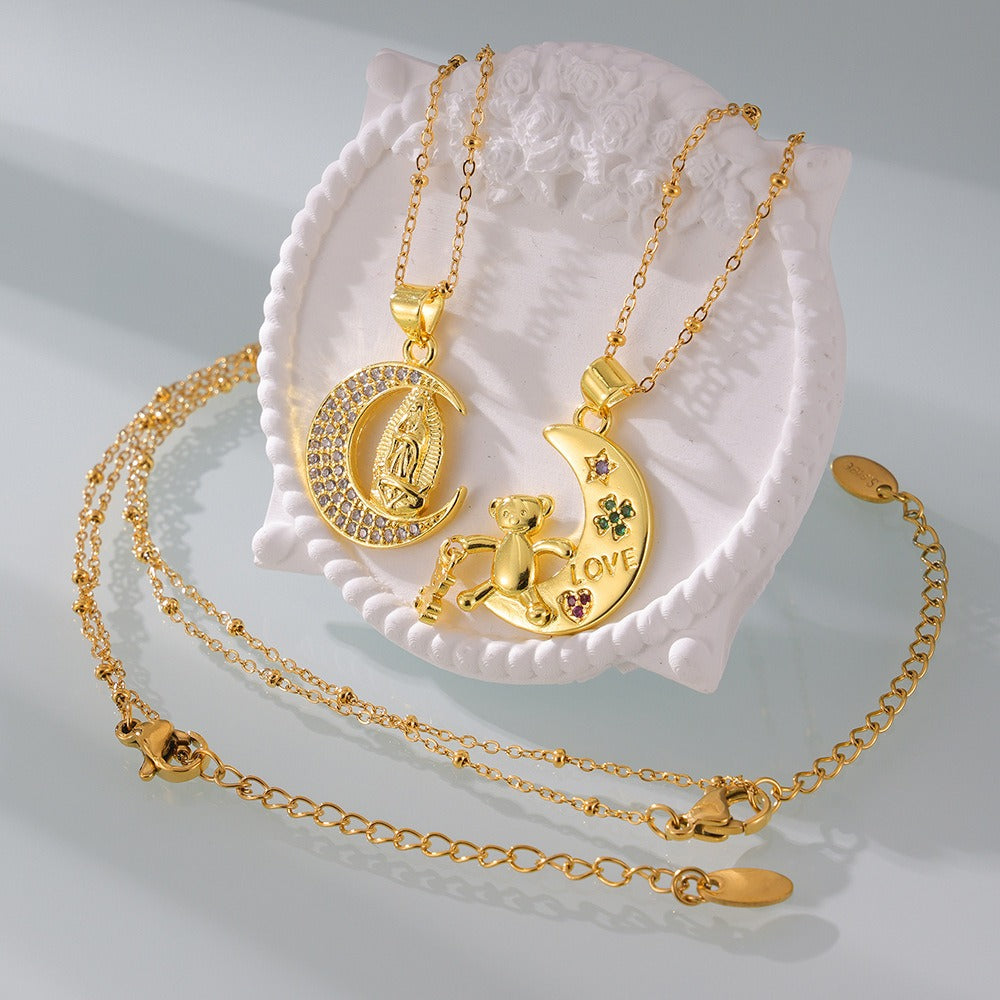 Collier fantaisie pierre