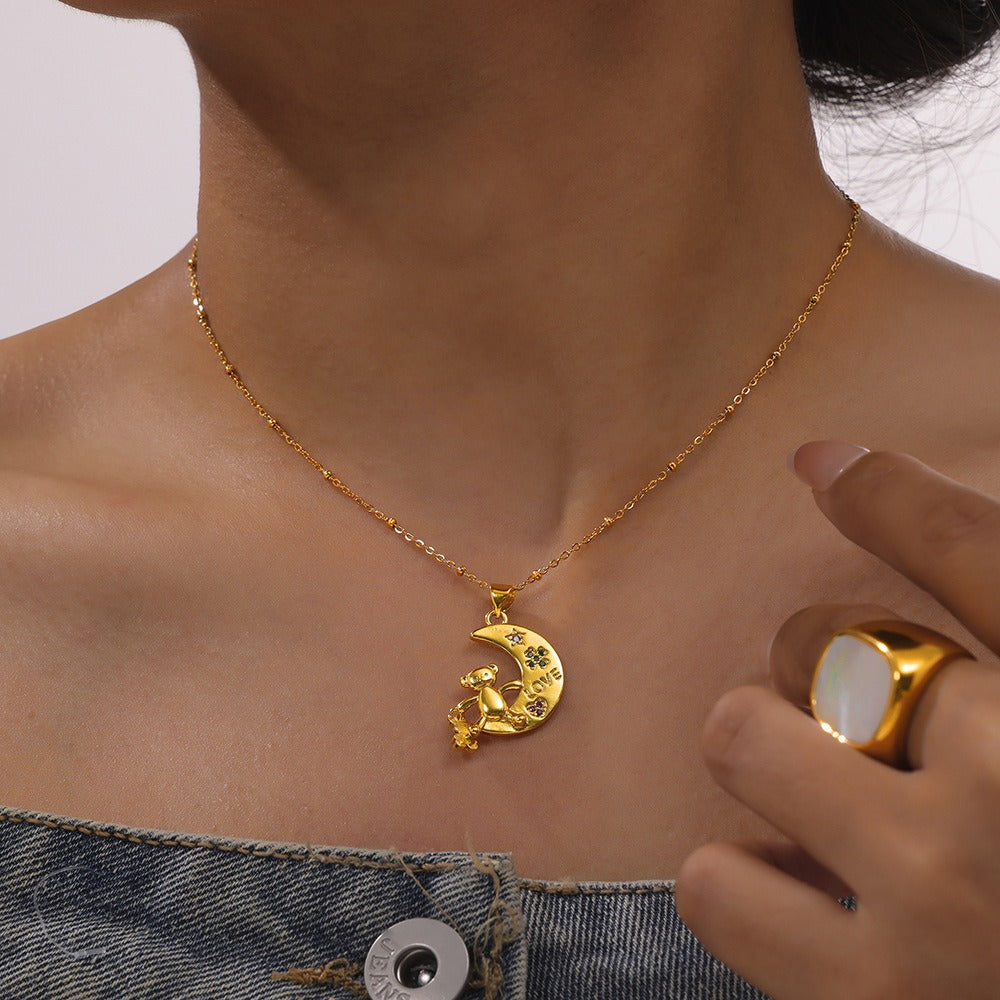 collier fantaisie beige​