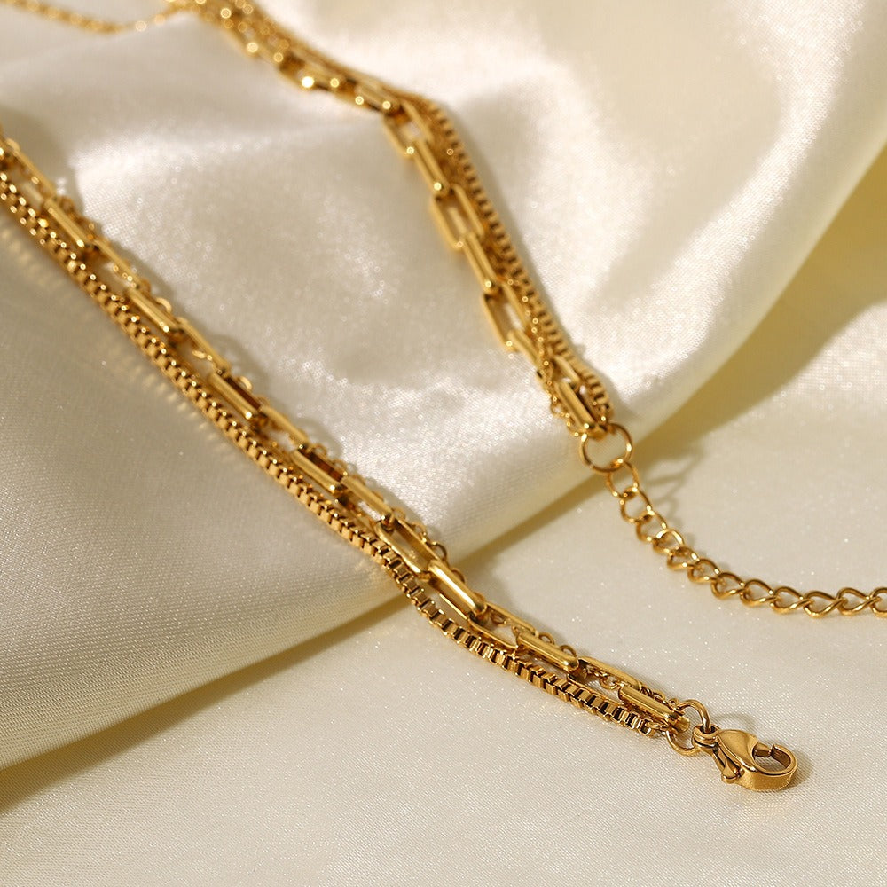 collier ras de cou grosse maille, collier ras de-cou swarovski
