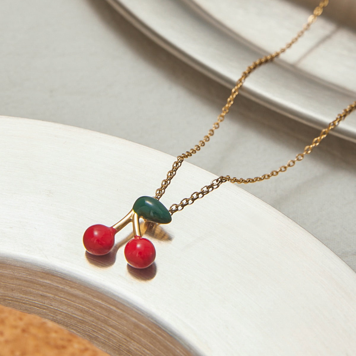 Collier fantaisie rouge