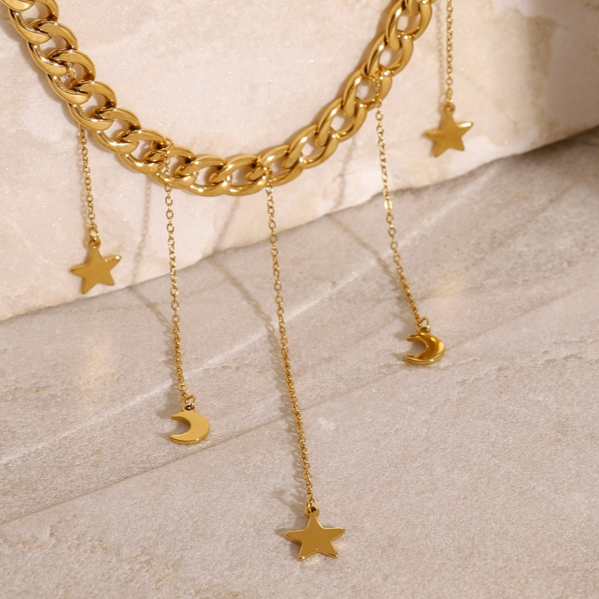 Collier lune et étoile