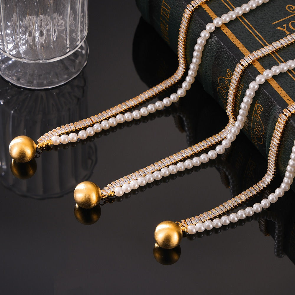 Collier perle couleur