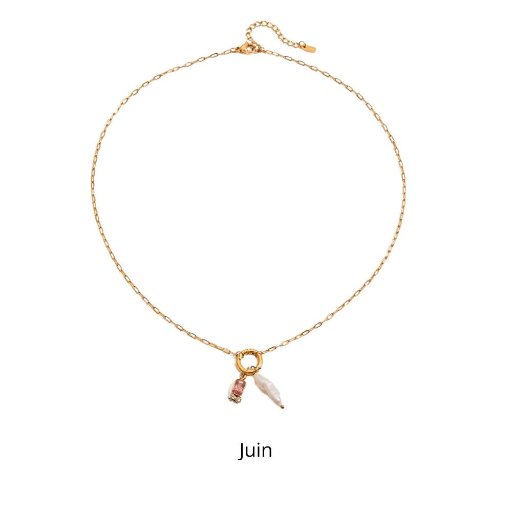 collier avec pierre de naissance
