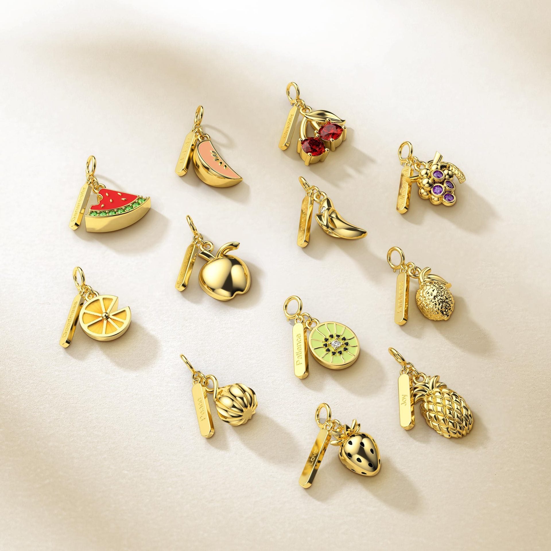 Collier personnalisé avec charms fruits