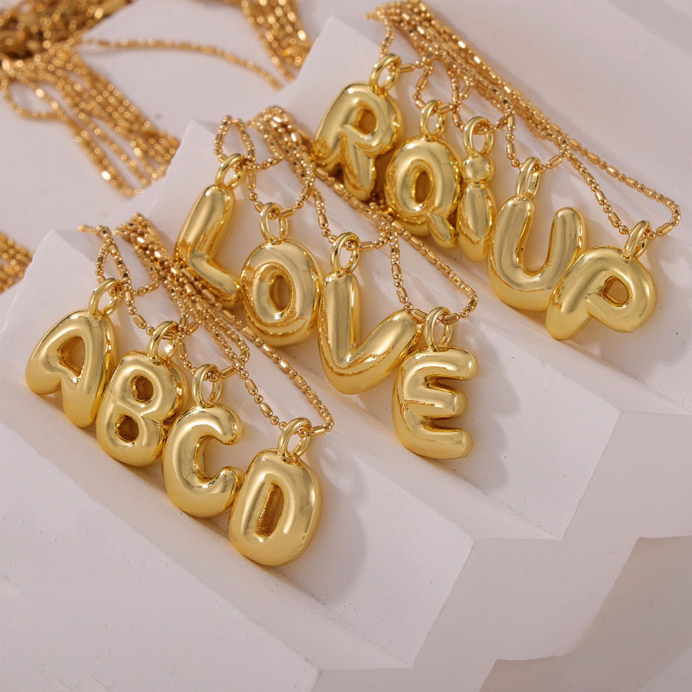 Collier personnalisé grosses lettres, collier lettre hailey bieber