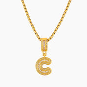 collier coeur lettre