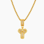 collier grosse lettre strass